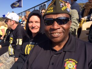 Representing our post at Veterans Appreciation Day, Kennesaw State University Football Game.