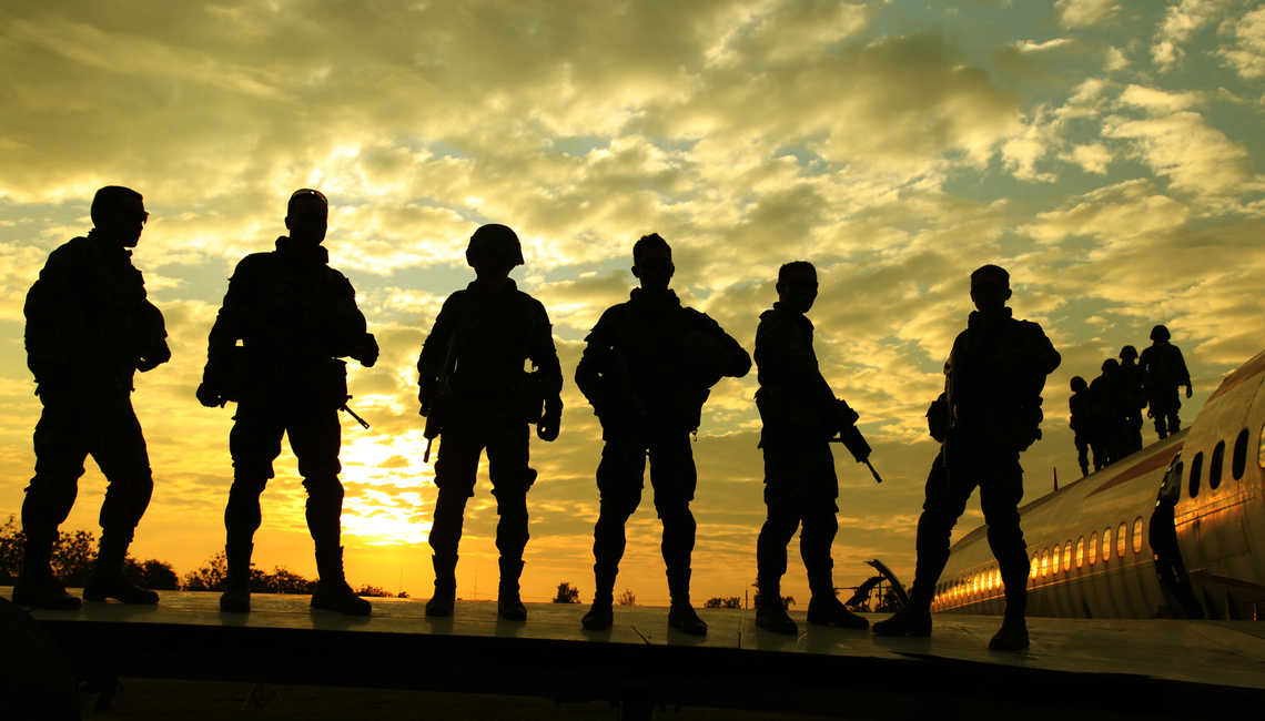 Military Service Members Silhouette